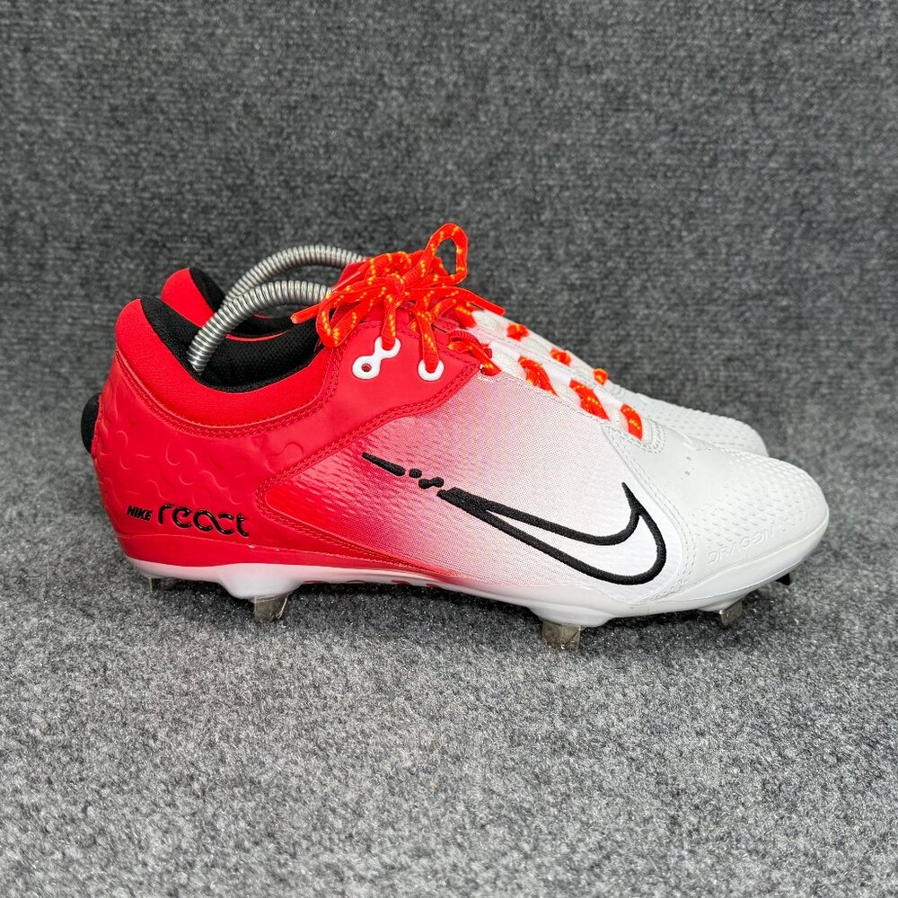 Nike womens White and Red Gradient Athletic Cleats